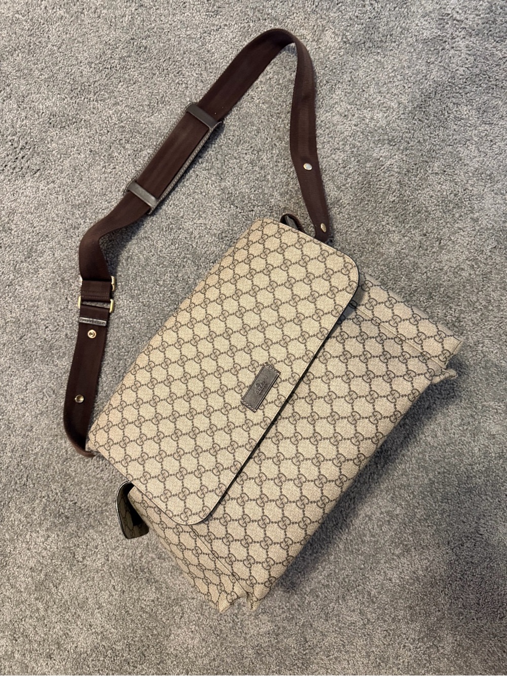 Authentic Gucci GG Supreme Diaper Bag
